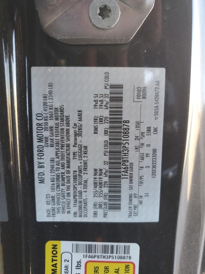 2023 FORD MUSTANG  VIN:1FA6P8TH3P5108878
