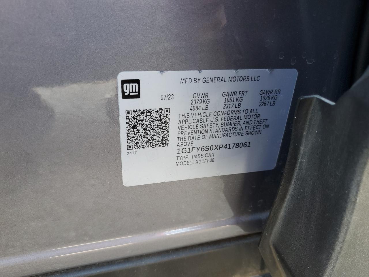 2023 CHEVROLET BOLT EUV LT VIN:1G1FY6S0XP4178061