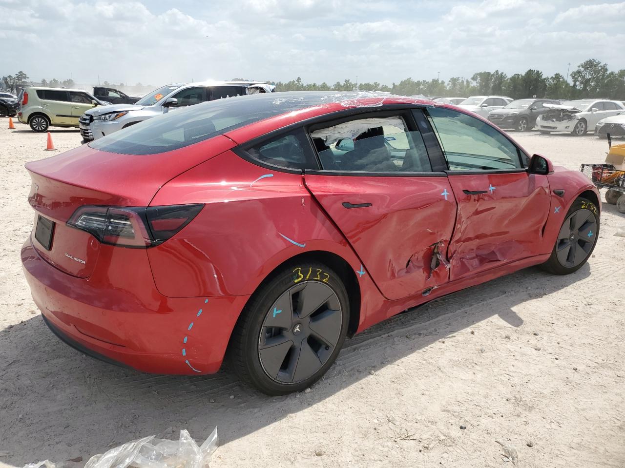 2022 TESLA MODEL 3  VIN:5YJ3E1EB3NF193803