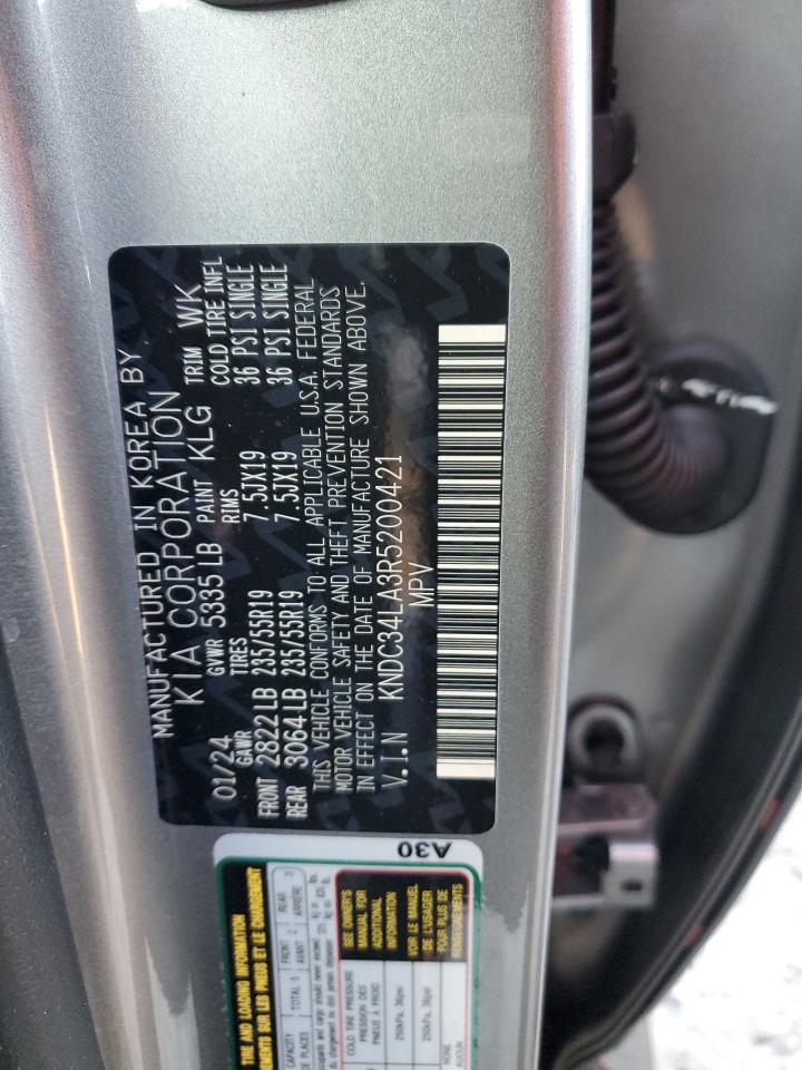 2024 KIA EV6 LIGHT VIN:KNDC34LA3R5200421