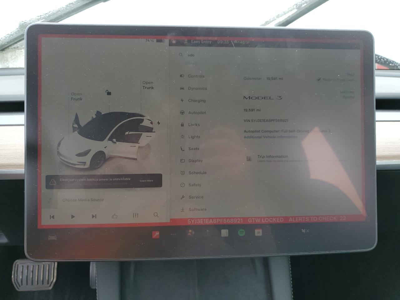 2023 TESLA MODEL 3  VIN:5YJ3E1EA8PF568921