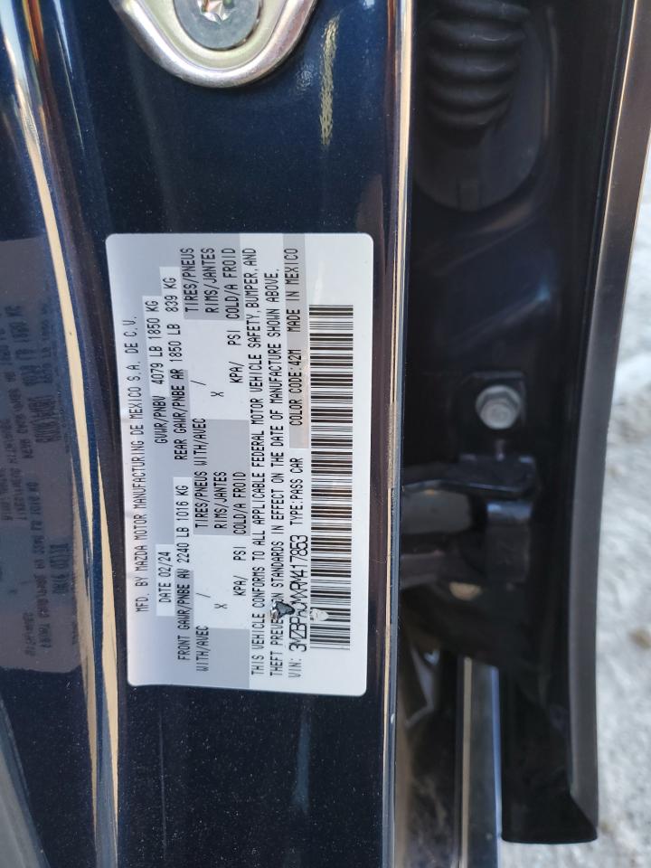 2024 MAZDA 3 PREFERRED VIN:3MZBPACMXRM417853