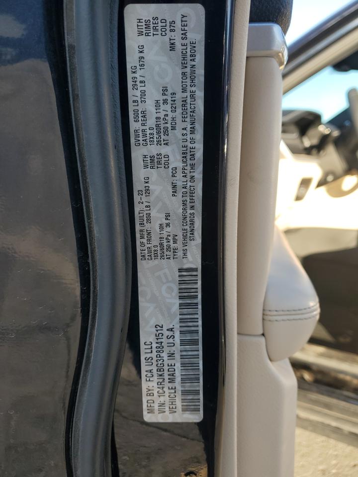 2023 JEEP GRAND CHEROKEE L LIMITED VIN:1C4RJKBG3P8841512