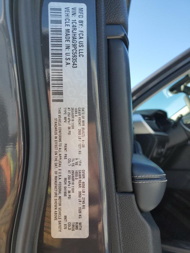 2023 JEEP GRAND CHEROKEE LAREDO VIN:1C4RJHAG9PC593543