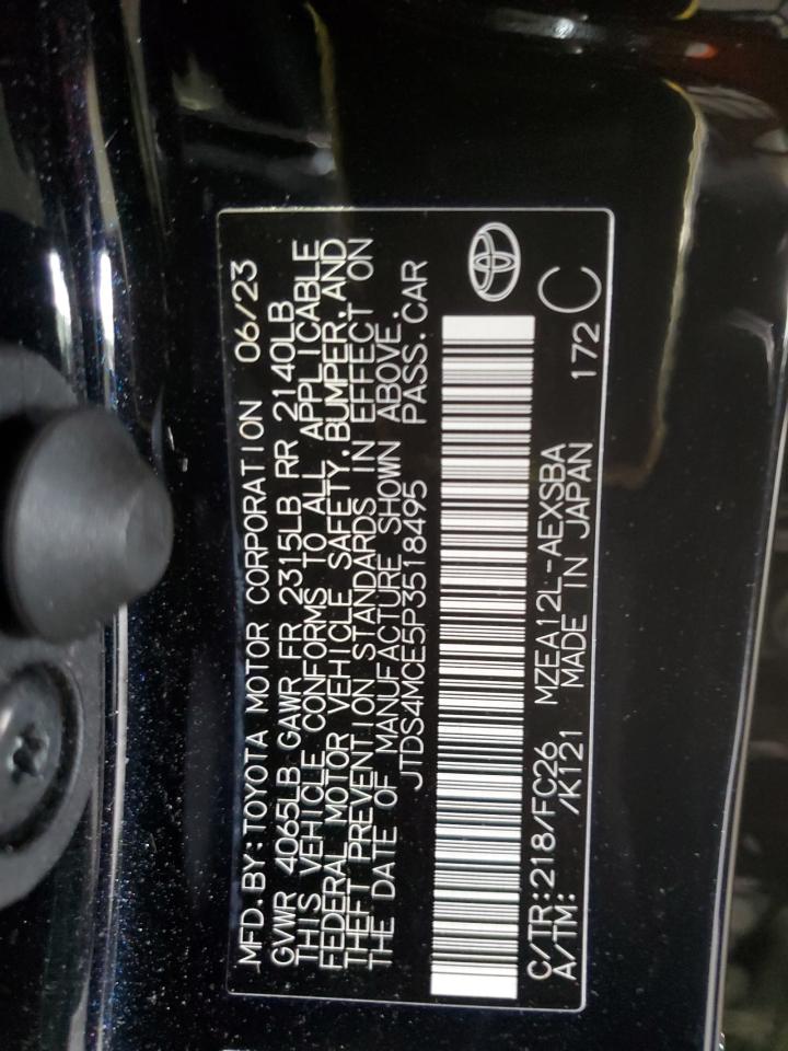 2023 TOYOTA COROLLA SE VIN:JTDS4MCE5P3518495