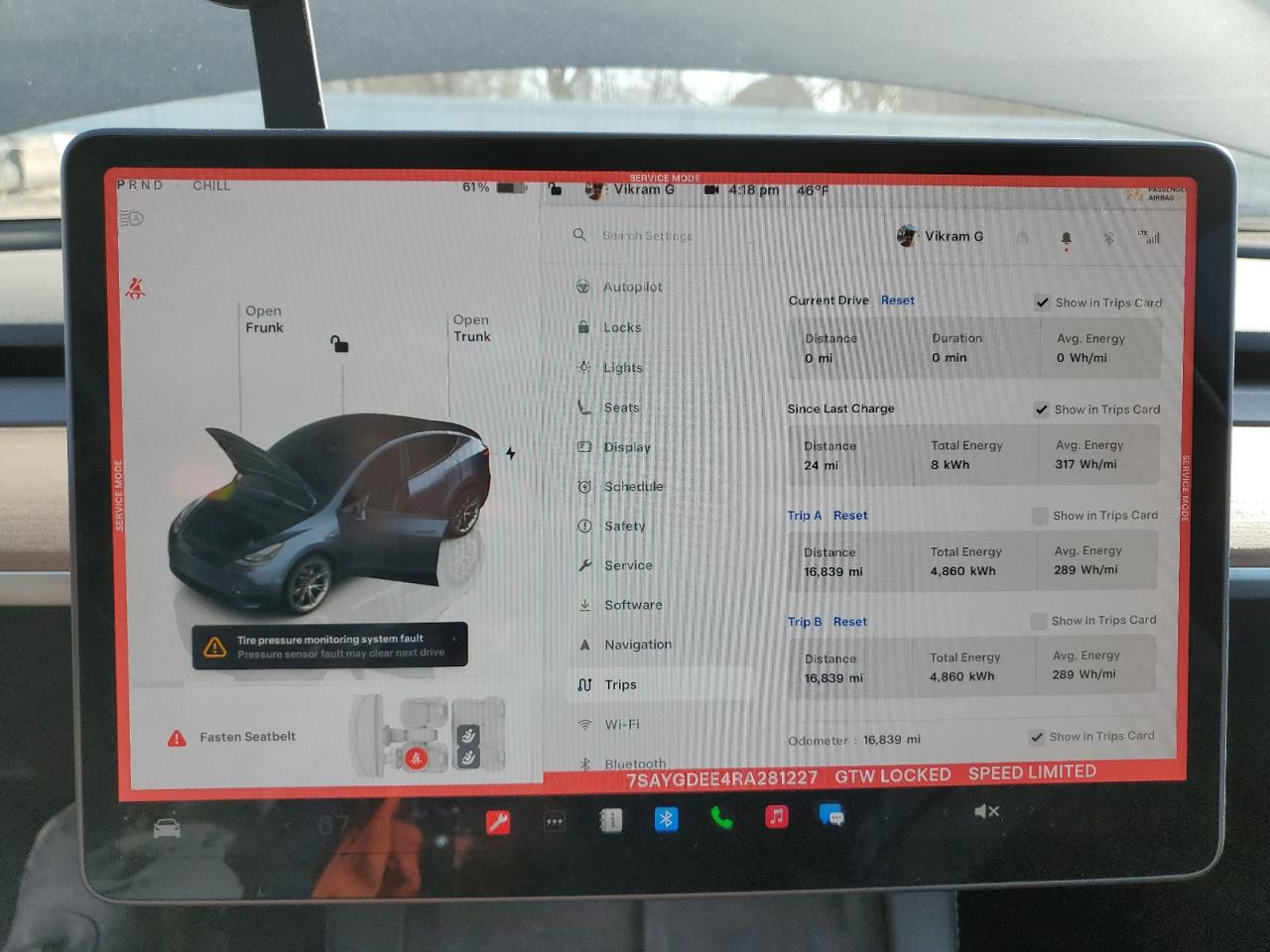 2024 TESLA MODEL Y  VIN:7SAYGDEE4RA281227