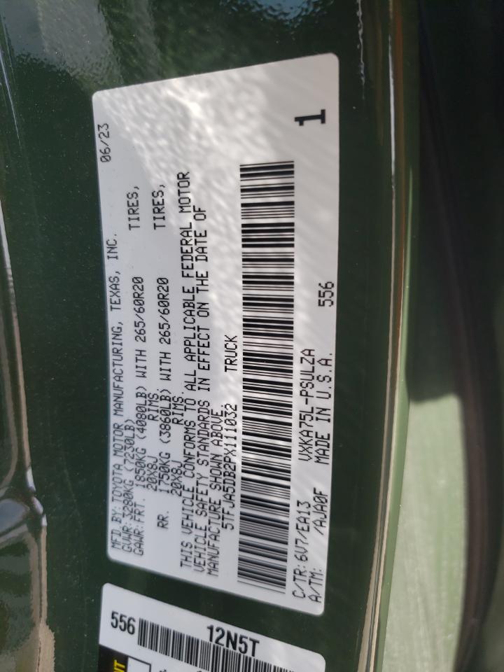 2023 TOYOTA TUNDRA CREWMAX LIMITED VIN:5TFJA5DB2PX111032