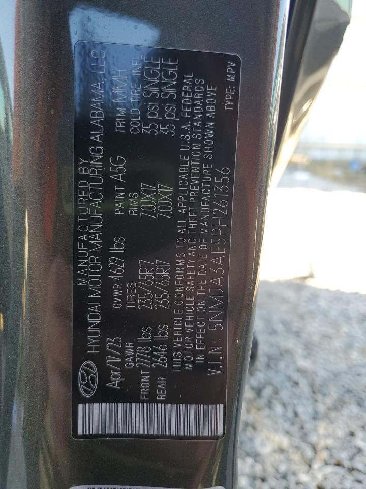 2023 HYUNDAI TUCSON SE VIN:5NMJA3AE5PH261356