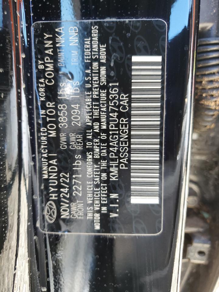 2023 HYUNDAI ELANTRA LIMITED VIN:KMHLP4AG1PU475361