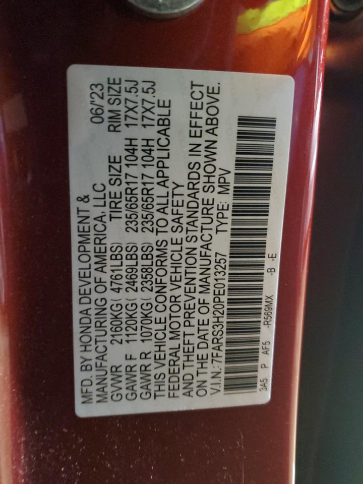 2023 HONDA CR-V LX VIN:7FARS3H20PE013257