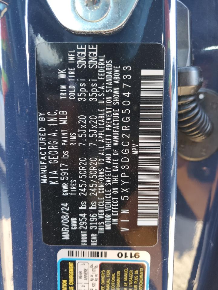 2024 KIA TELLURIDE EX VIN:5XYP3DGC2RG504733