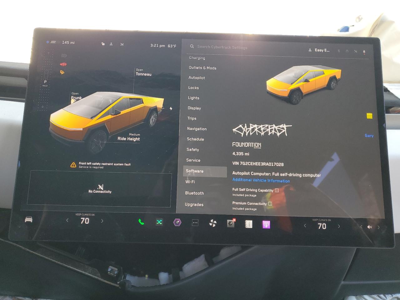 2024 TESLA CYBERTRUCK  VIN:7G2CEHEE3RA017028