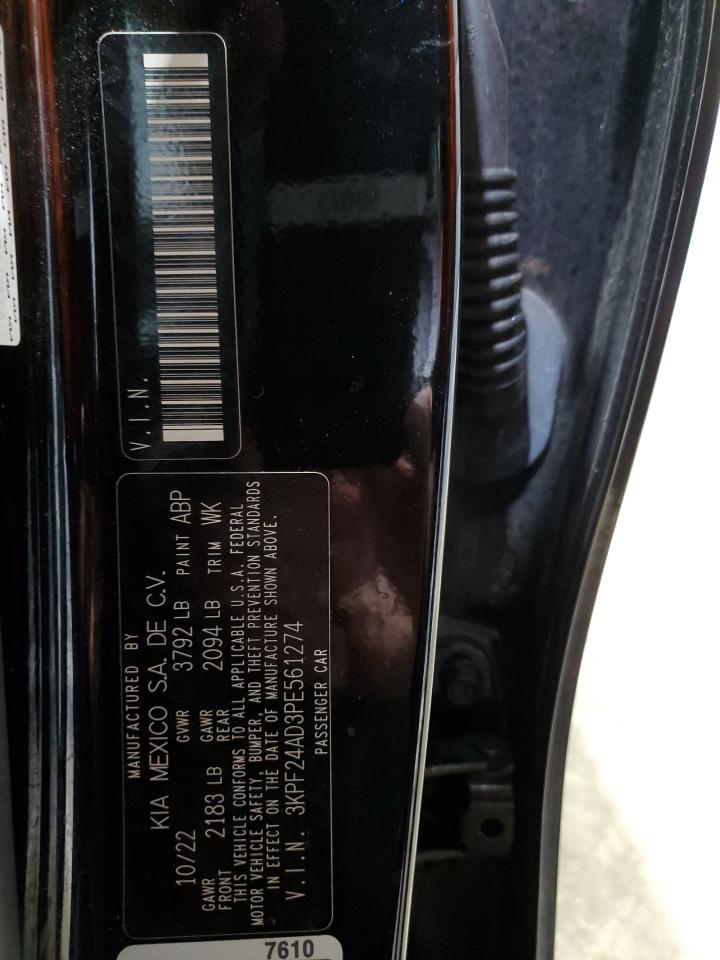 2023 KIA FORTE LX VIN:3KPF24AD3PE561274
