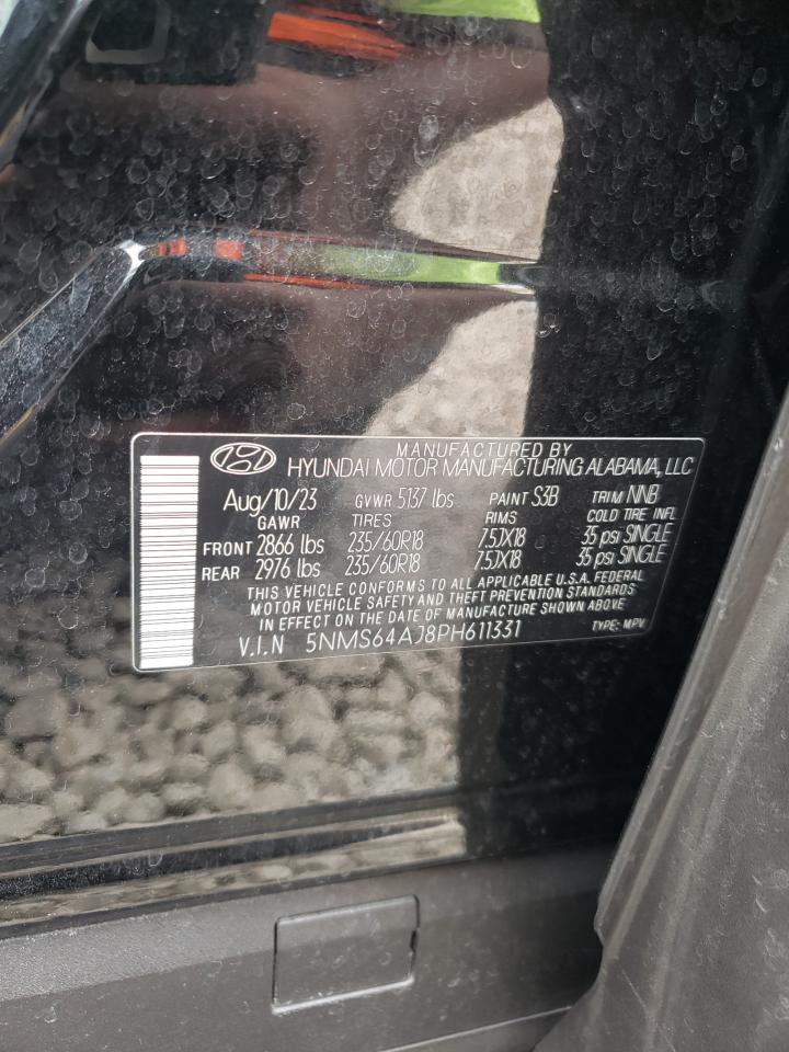 2023 HYUNDAI SANTA FE XRT VIN:5NMS64AJ8PH611331