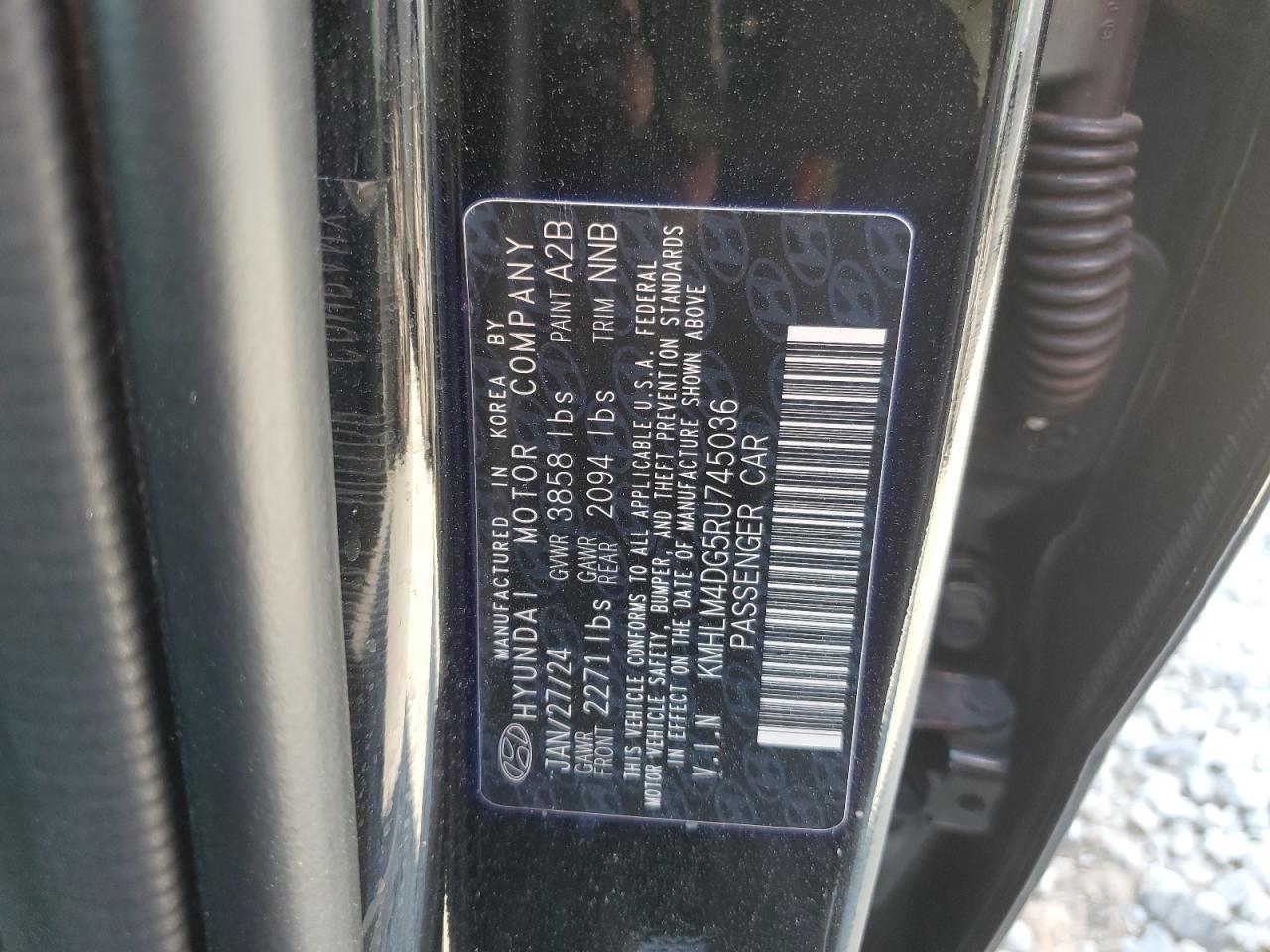 2024 HYUNDAI ELANTRA SEL VIN:KMHLM4DG5RU745036