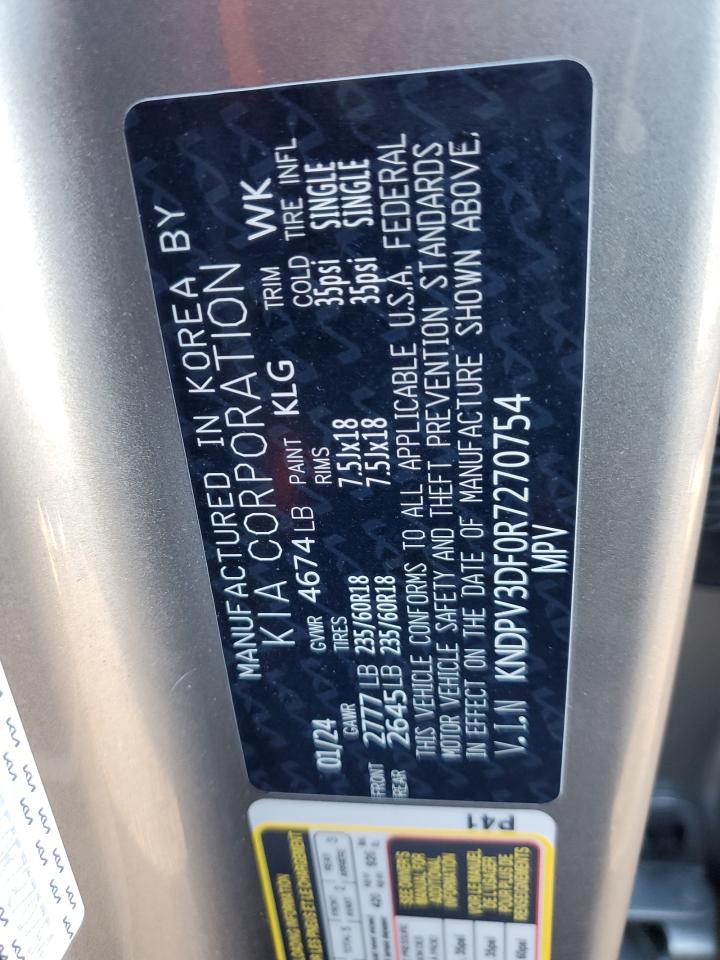 2024 KIA SPORTAGE EX VIN:KNDPV3DF0R7270754