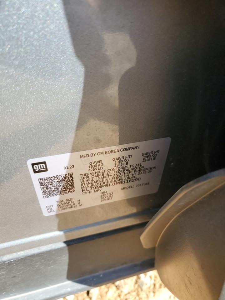 2023 CHEVROLET TRAILBLAZER LT VIN:KL79MPSL0PB116290