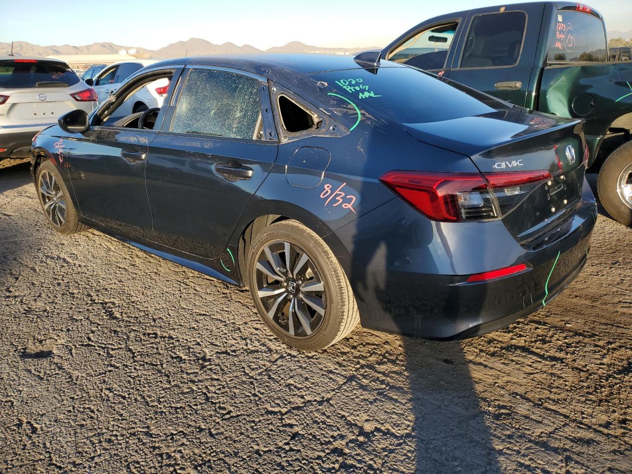 2022 HONDA CIVIC EX VIN:JHMFE1F75NX008470