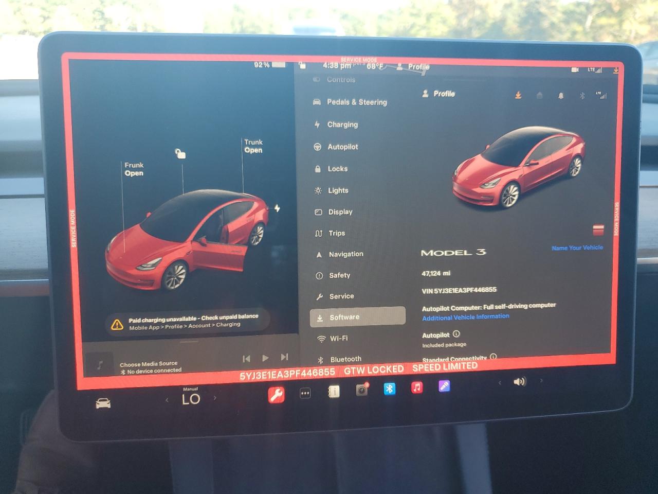 2023 TESLA MODEL 3  VIN:5YJ3E1EA3PF446855