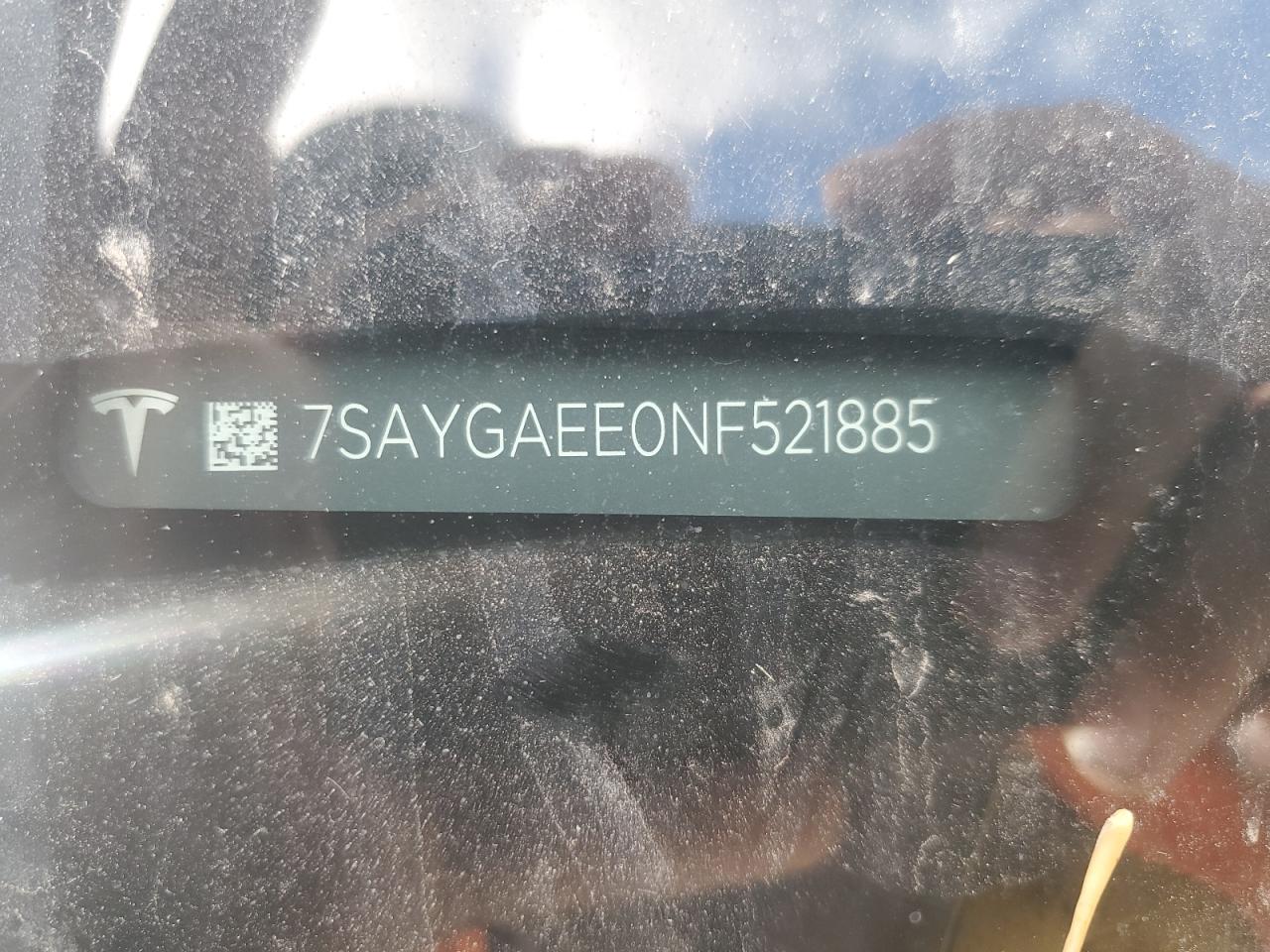 2022 TESLA MODEL Y  VIN:7SAYGAEE0NF521885