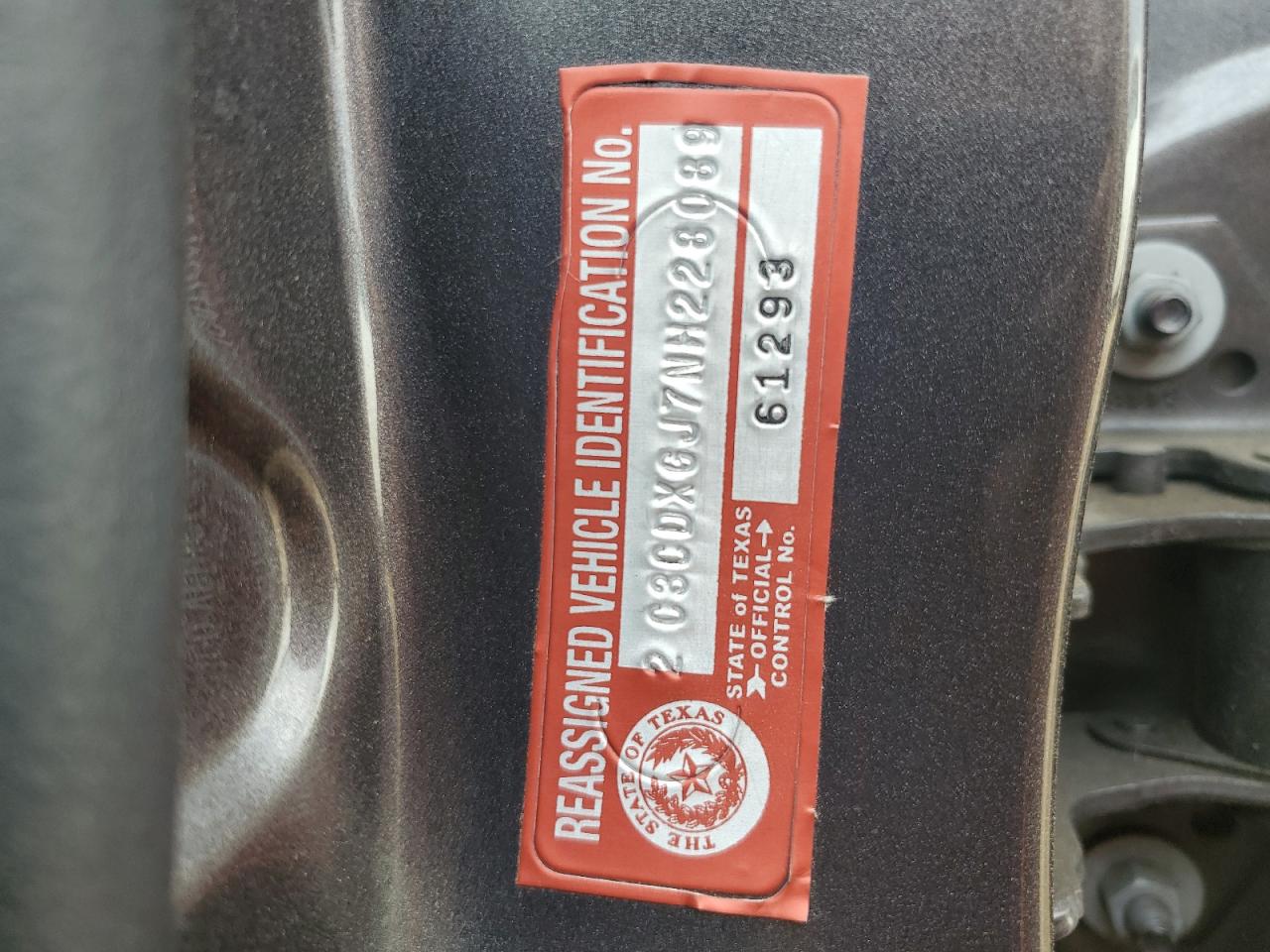 2022 DODGE CHARGER SCAT PACK VIN:2C3CDXGJ7NH228089