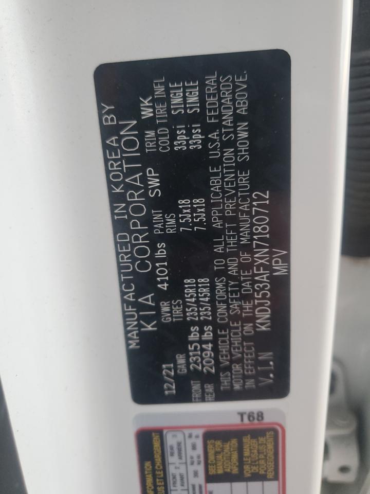2022 KIA SOUL GT-LINE TURBO VIN:KNDJ53AFXN7180712