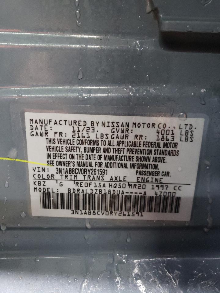 2024 NISSAN SENTRA SV VIN:3N1AB8CV0RY261591