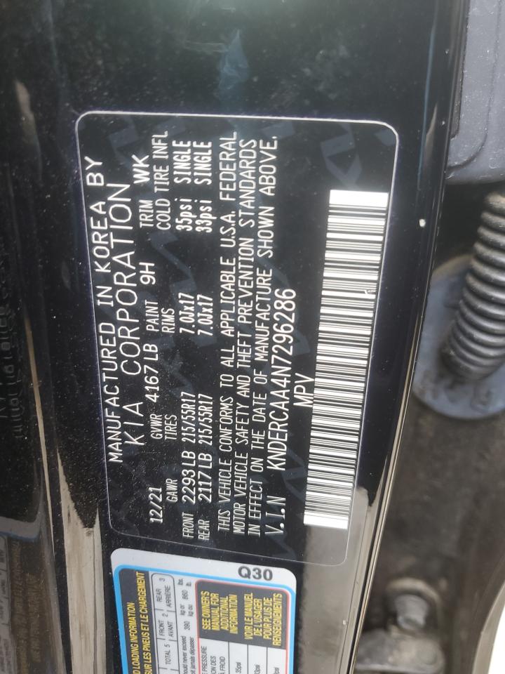 2022 KIA SELTOS EX VIN:KNDERCAA4N7296286