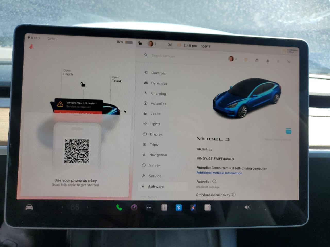 2023 TESLA MODEL 3  VIN:5YJ3E1EA1PF448474