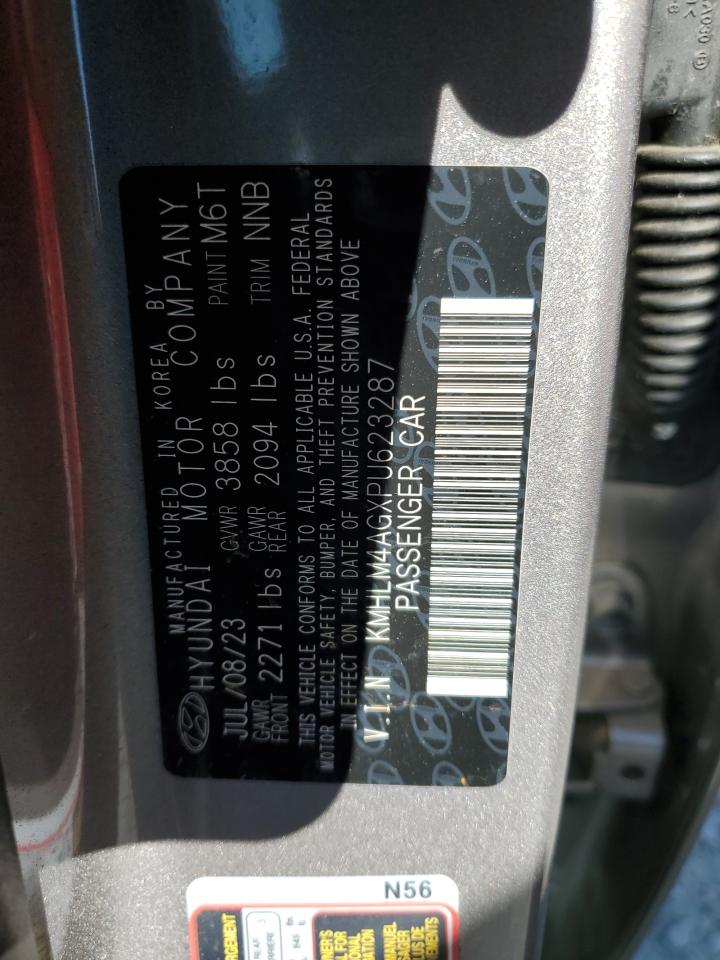 2023 HYUNDAI ELANTRA SEL VIN:KMHLM4AGXPU623287