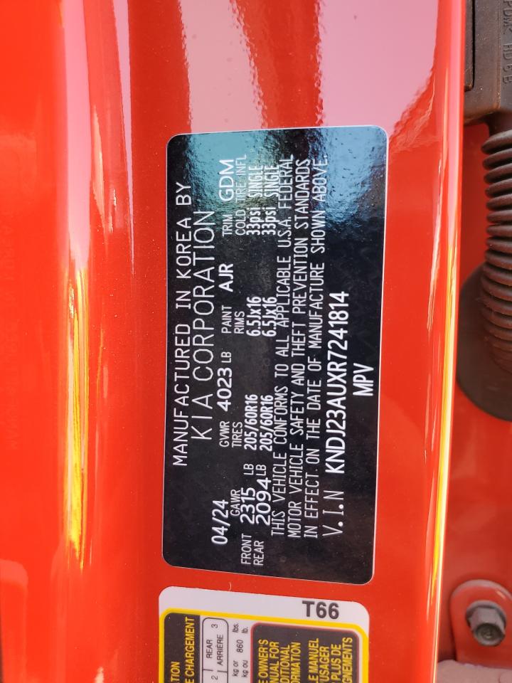 2024 KIA SOUL LX VIN:KNDJ23AUXR7241814