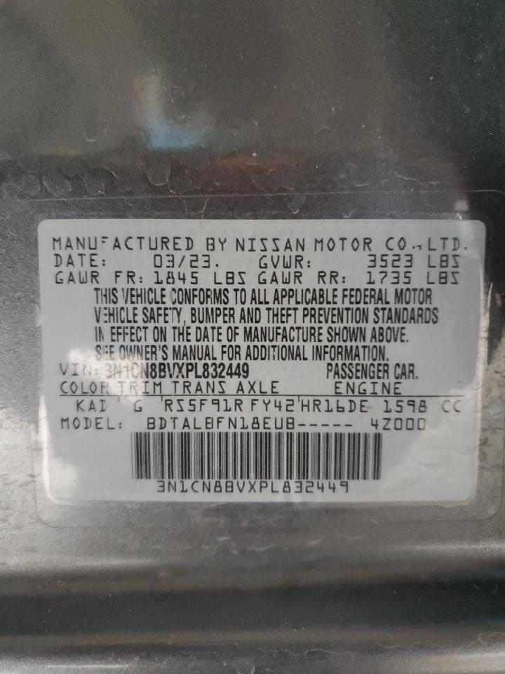 2023 NISSAN VERSA S VIN:3N1CN8BVXPL832449