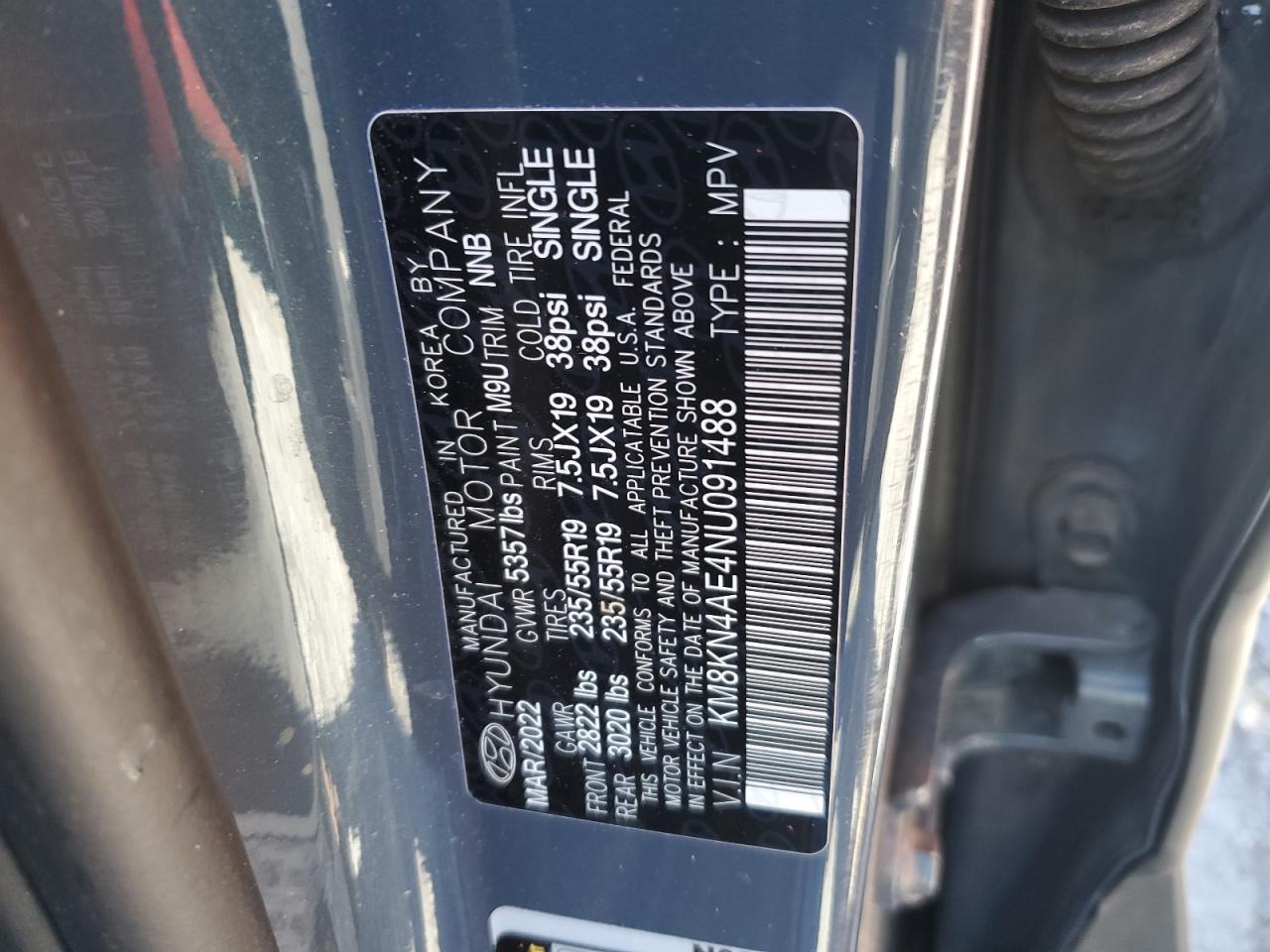 2022 HYUNDAI IONIQ 5 SEL VIN:KM8KN4AE4NU091488