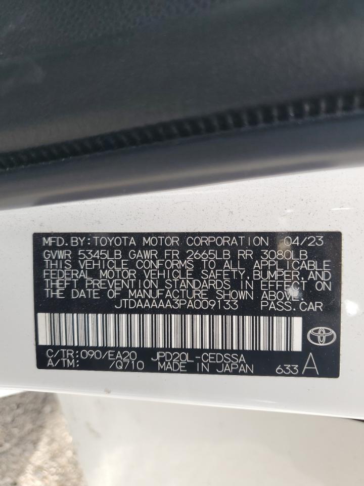 2023 TOYOTA MIRAI XLE VIN:JTDAAAAA3PA009133