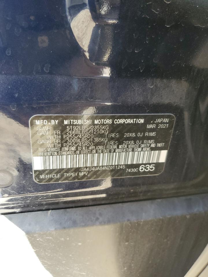 2022 MITSUBISHI OUTLANDER SE VIN:JA4J4UA84NZ011245