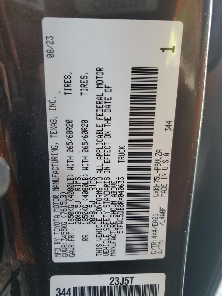 2024 TOYOTA TUNDRA CREWMAX LIMITED VIN:1HGCR6F32EA003914