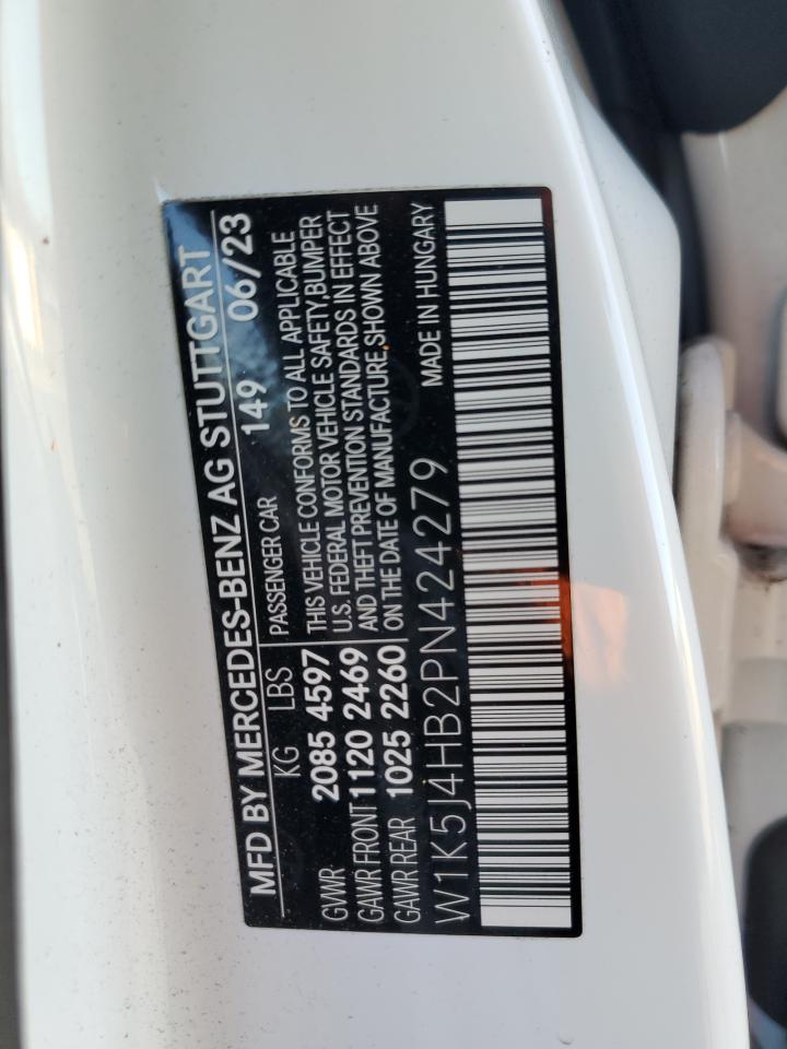 2023 MERCEDES-BENZ CLA 250 4MATIC VIN:W1K5J4HB2PN424279