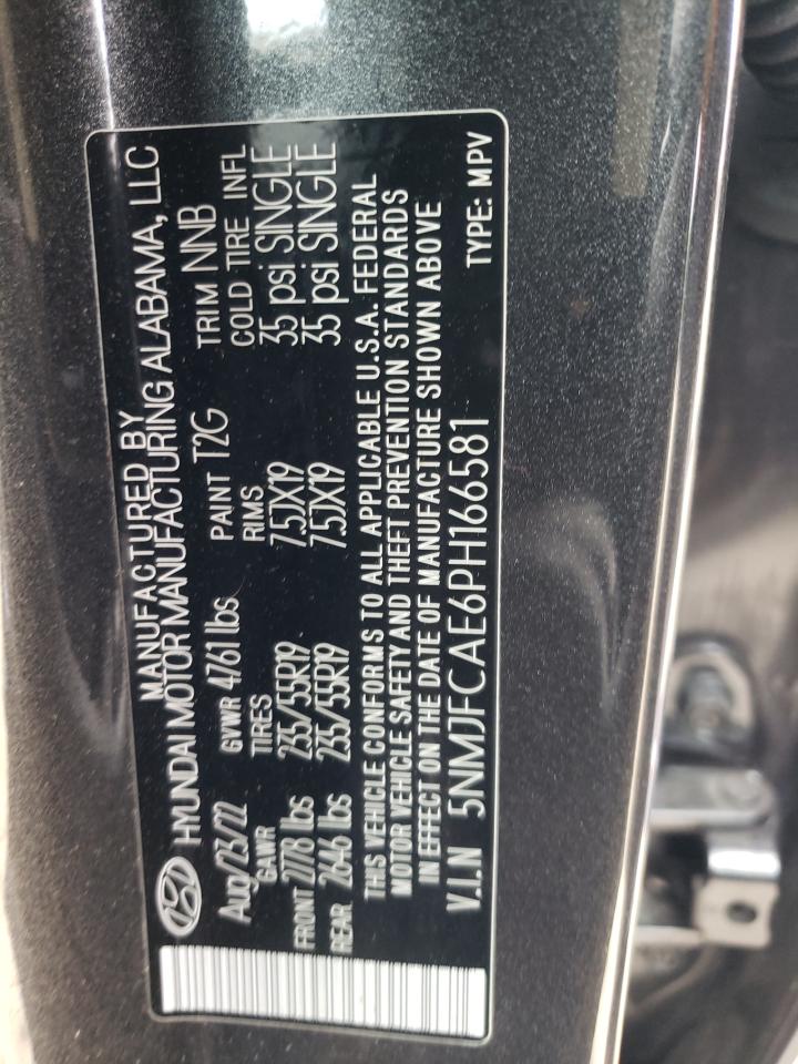 2023 HYUNDAI TUCSON SEL VIN:5NMJFCAE6PH166581