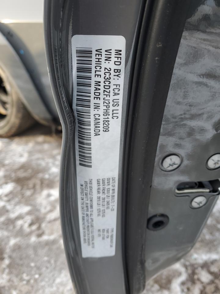 2023 DODGE CHALLENGER R/T SCAT PACK VIN:2C3CDZFJ2PH618209