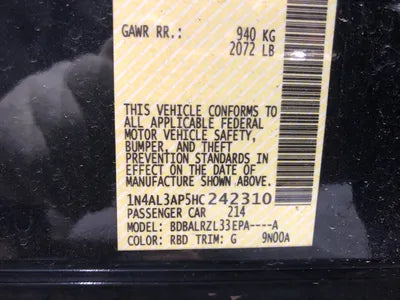 2017 Nissan Altima 1N4AL3AP5HC242310 VIN:1N4AL3AP5HC242310