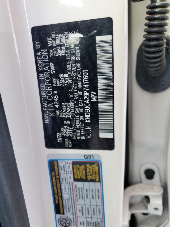 2023 KIA SELTOS NIGHTFALL VIN:KNDEUCA29P7417601