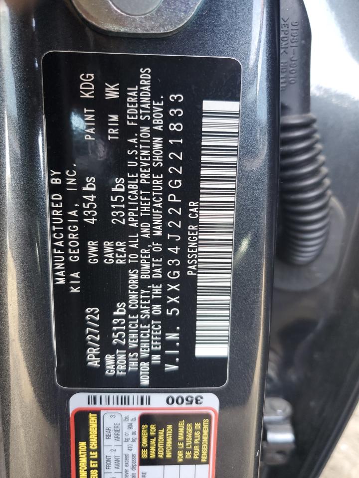2023 KIA K5 EX VIN:5XXG34J22PG221833