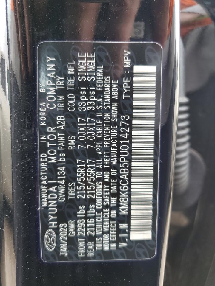 2023 HYUNDAI KONA SEL VIN:KM8K6CAB5PU014273