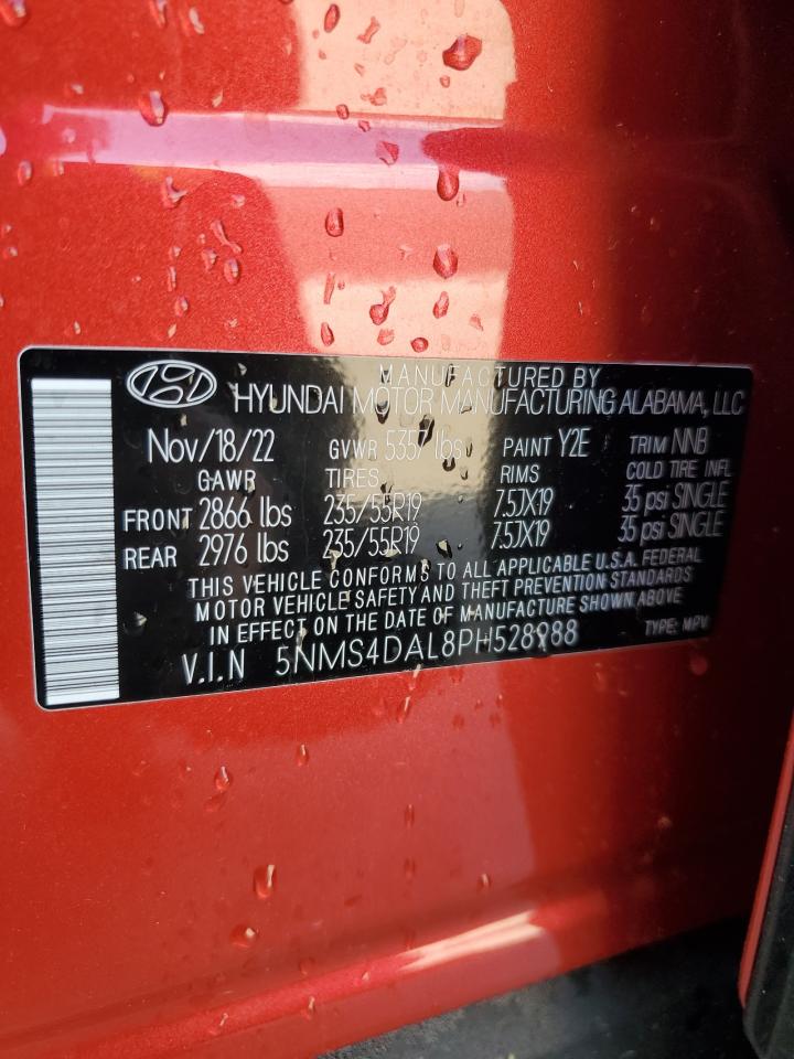 2023 HYUNDAI SANTA FE LIMITED VIN:5NMS4DAL8PH528988