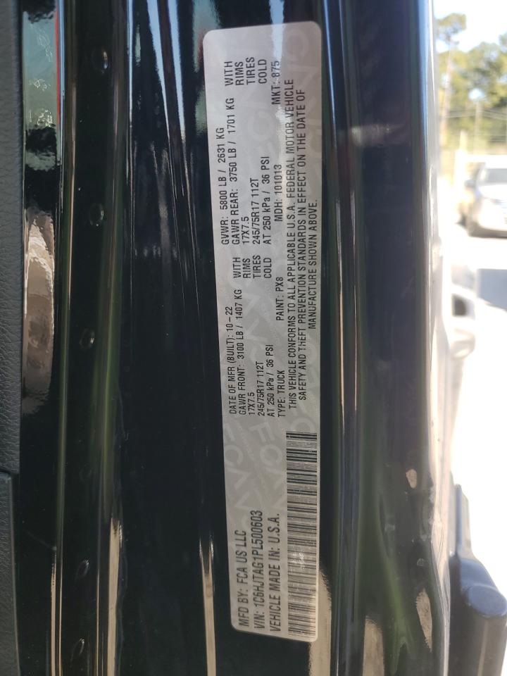 2023 JEEP GLADIATOR SPORT VIN:1C6HJTAG1PL500603