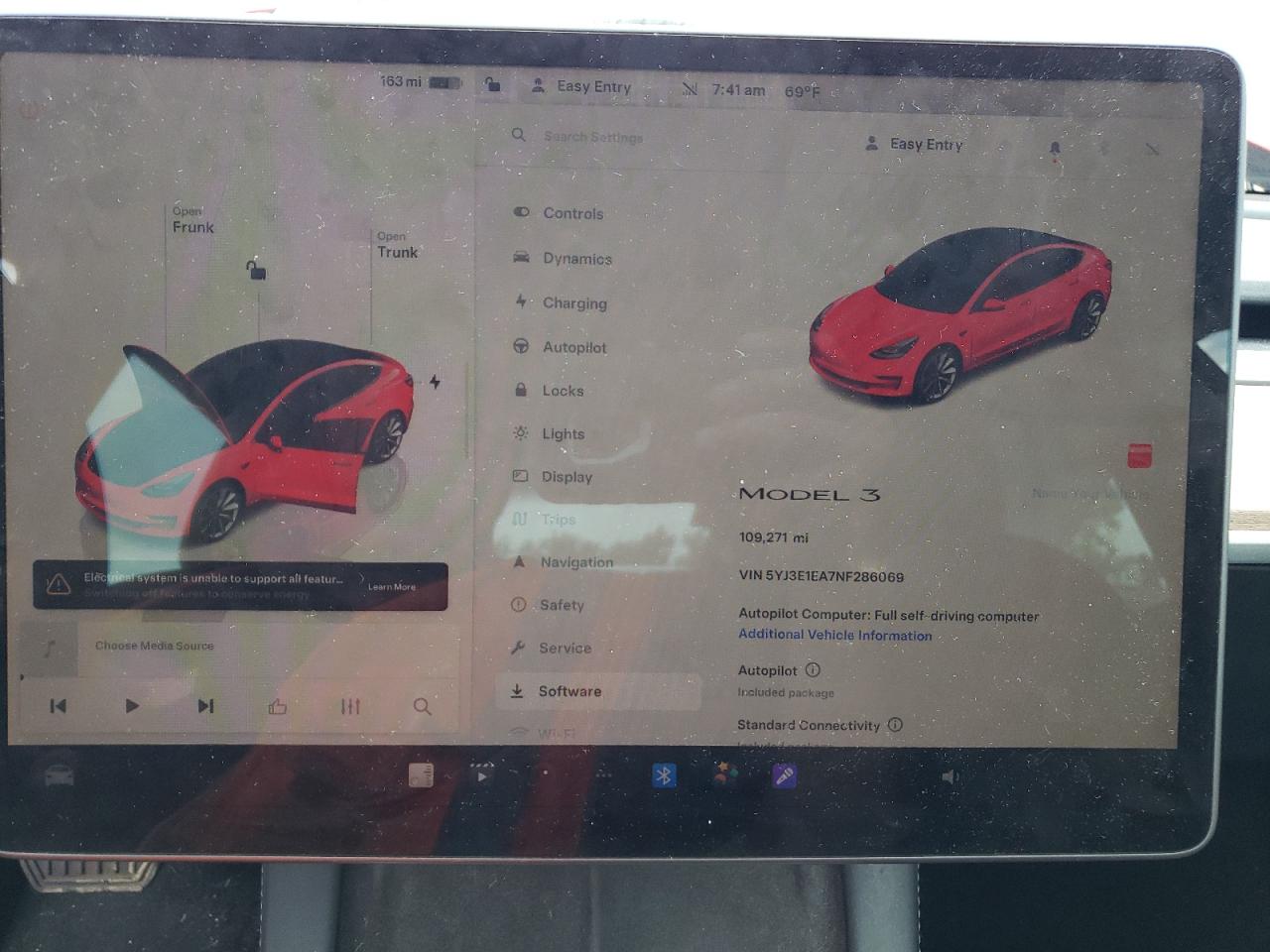 2022 TESLA MODEL 3  VIN:5YJ3E1EA7NF286069