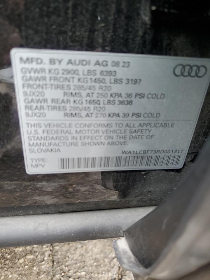 2024 AUDI Q7 PREMIUM PLUS VIN:WA1LCBF73RD001311