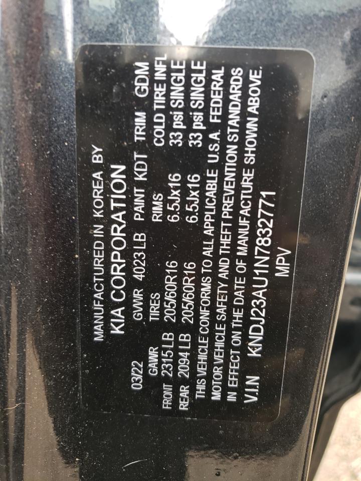 2022 KIA SOUL LX VIN:KNDJ23AU1N7832771