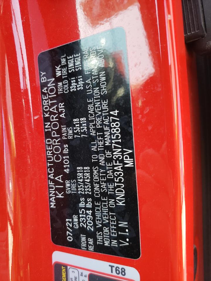2022 KIA SOUL GT-LINE TURBO VIN:KNDJ53AF3N7158874