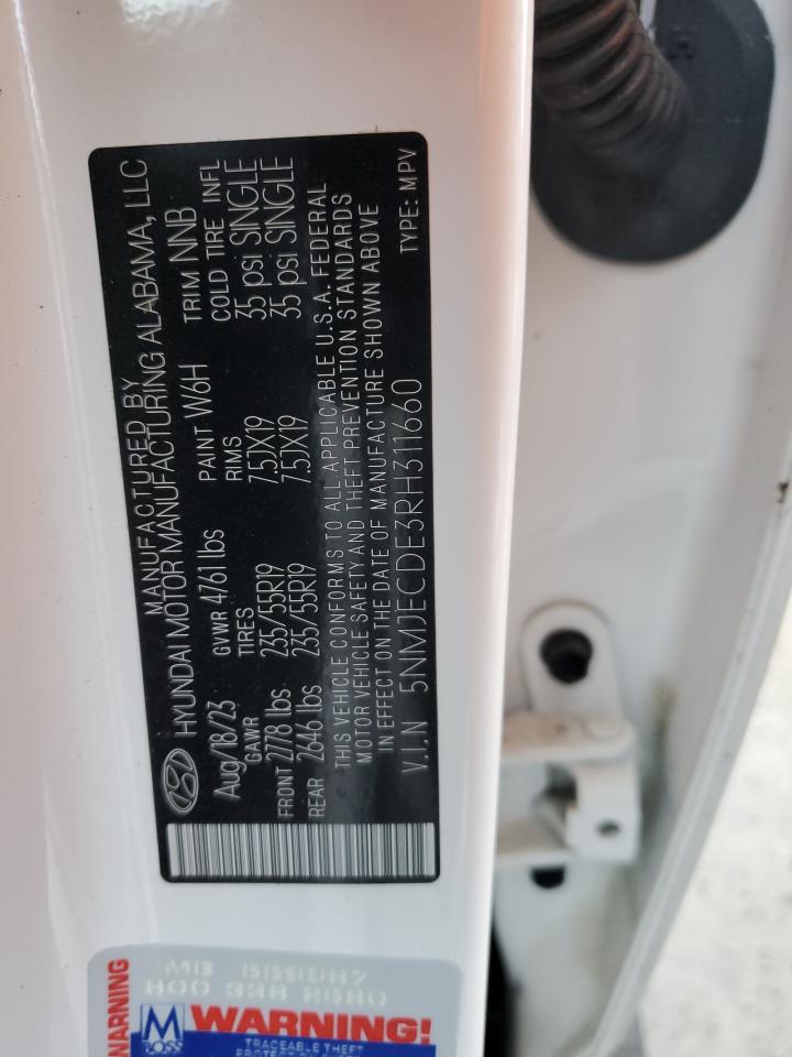 2024 HYUNDAI TUCSON LIMITED VIN:5NMJECDE3RH311660